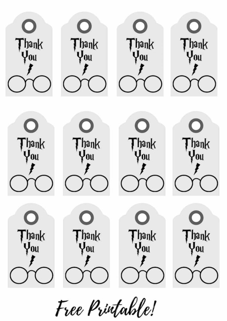 printable harry potter thank you cards