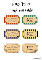 printable harry potter thank you cards