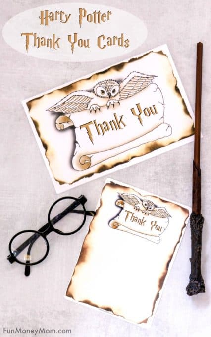 printable harry potter thank you cards