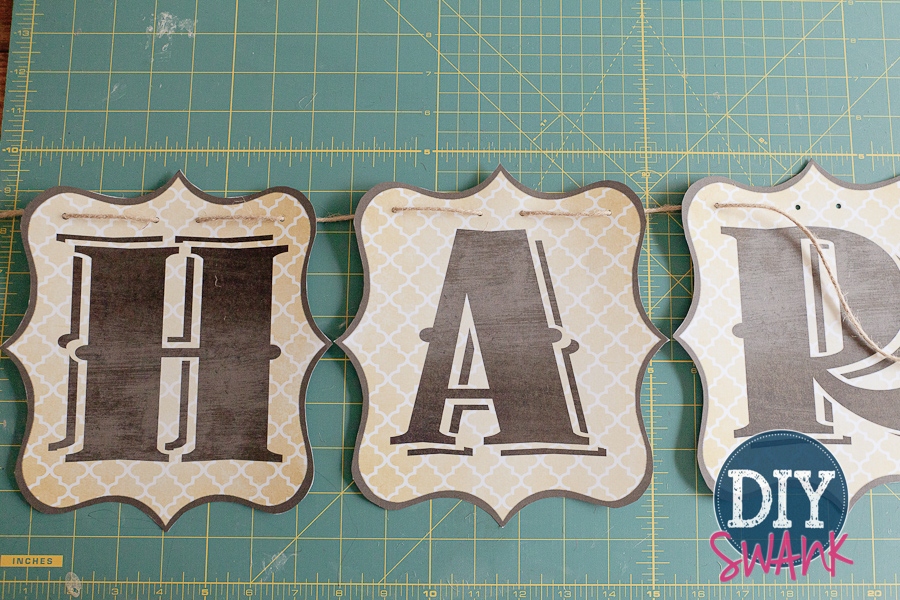 Free Printable Letters-DIY Harvest Banner - Swanky Design Co.