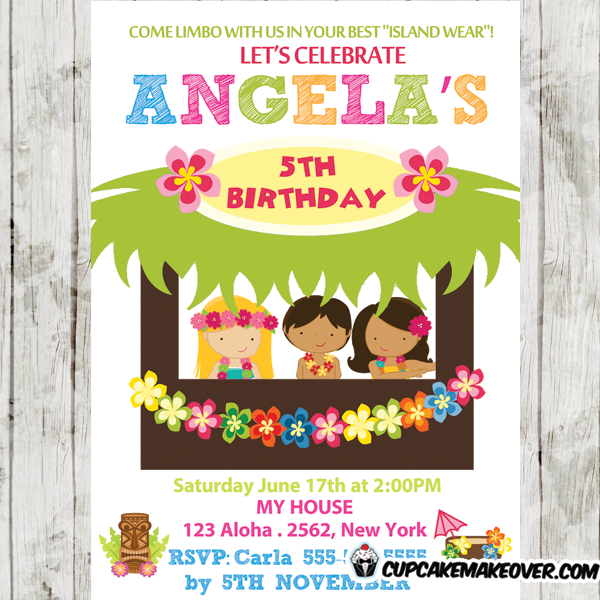 printable hawaiian party invitations