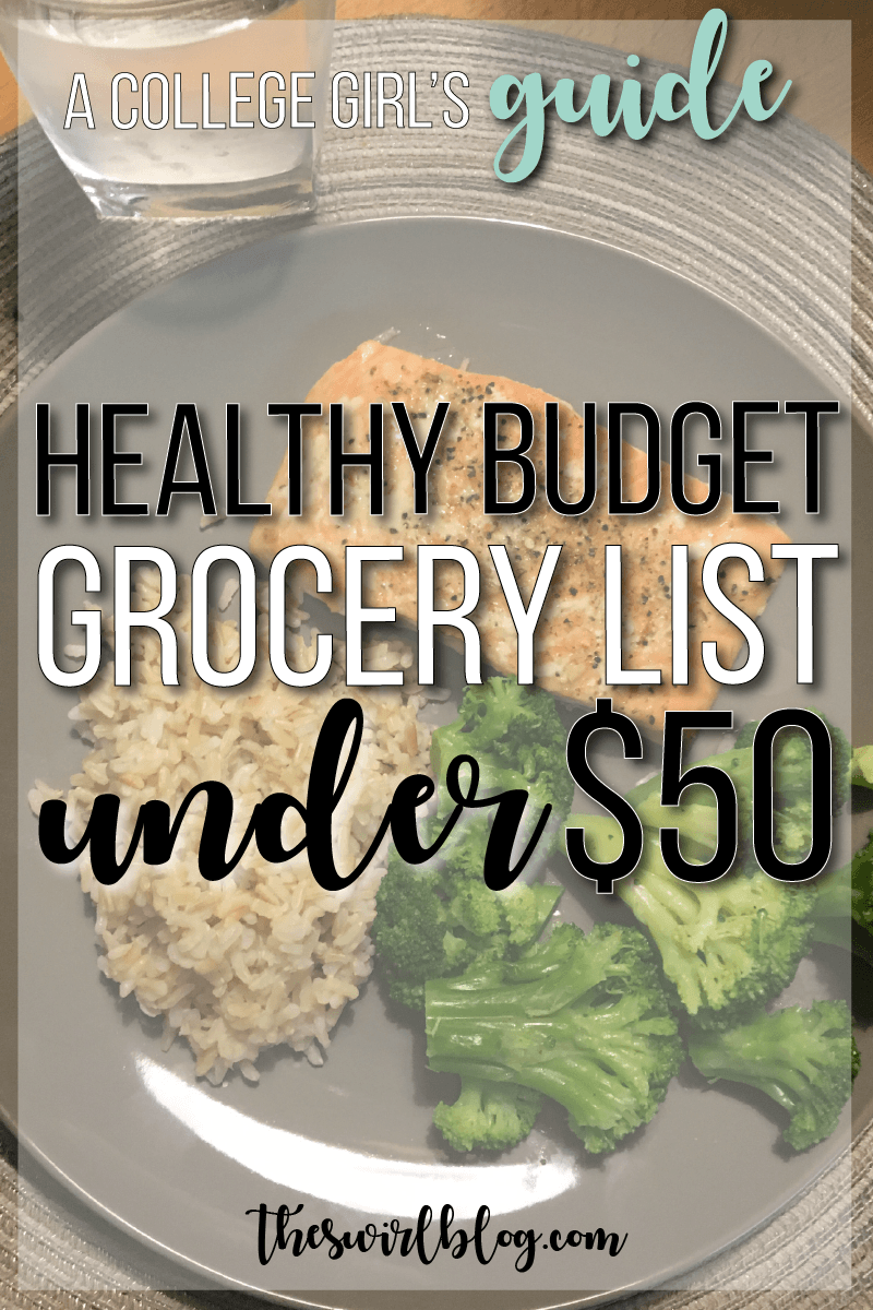printable healthy grocery list on a budget