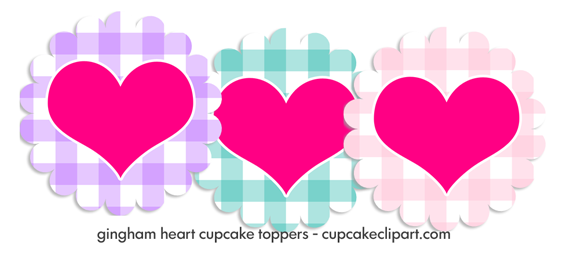 printable heart cupcake toppers