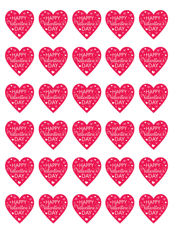 printable heart cupcake toppers