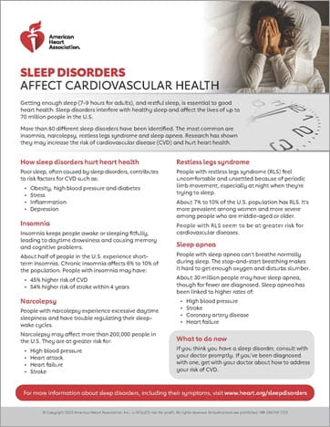 printable heart disease information