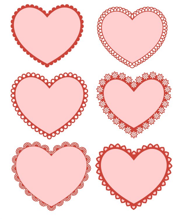 printable heart for valentines