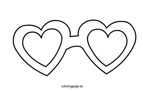 printable heart glasses