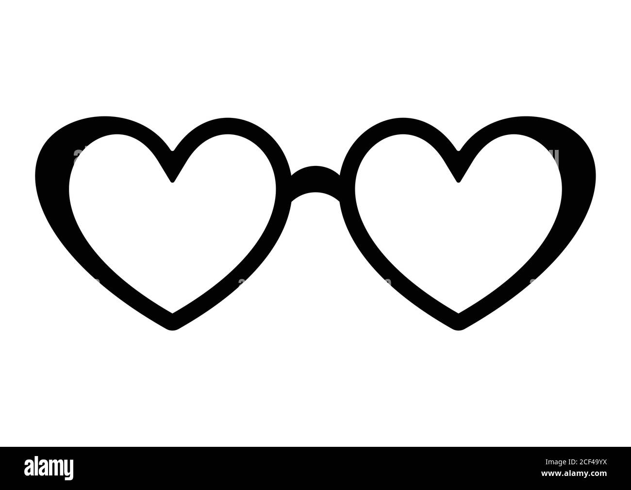 Heart frame sunglasses Black and White Stock Photos &  Images - Alamy