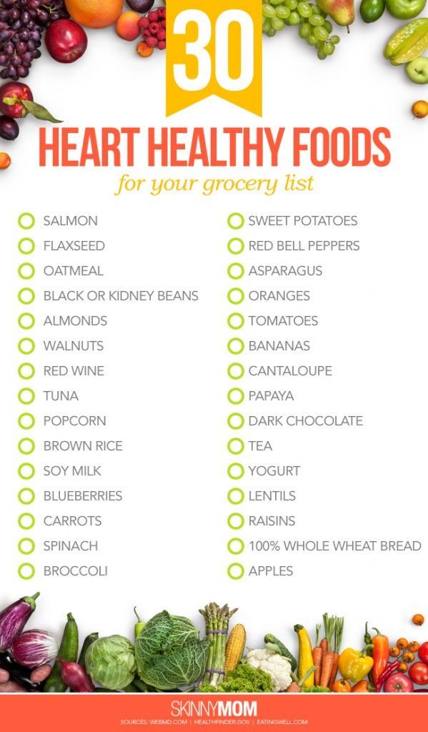 30 Heart Healthy Foods for Your Grocery List