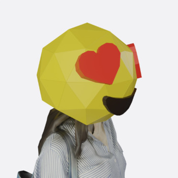 Love Mask, Heart Eyes Mask, Paper Craft Template, Halloween Mask, Printable  Mask