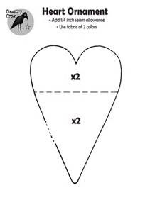 printable heart ornament
