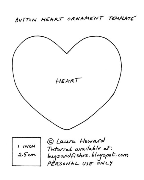 printable heart ornament