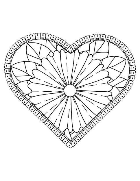 printable heart ornament