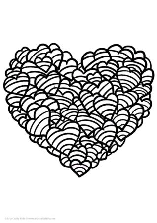 printable heart pages
