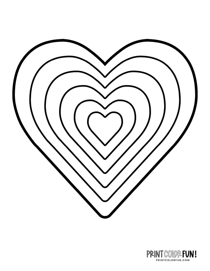 100+ printable heart coloring pages: A huge collection of hearts ...