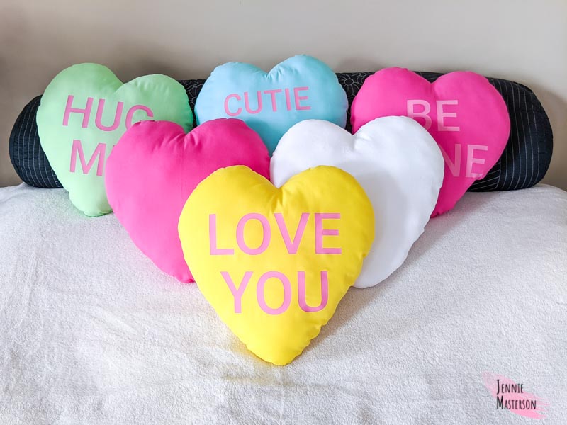 How to Make a Heart Pillow (Conversation SVGs Included! - Jennie ...
