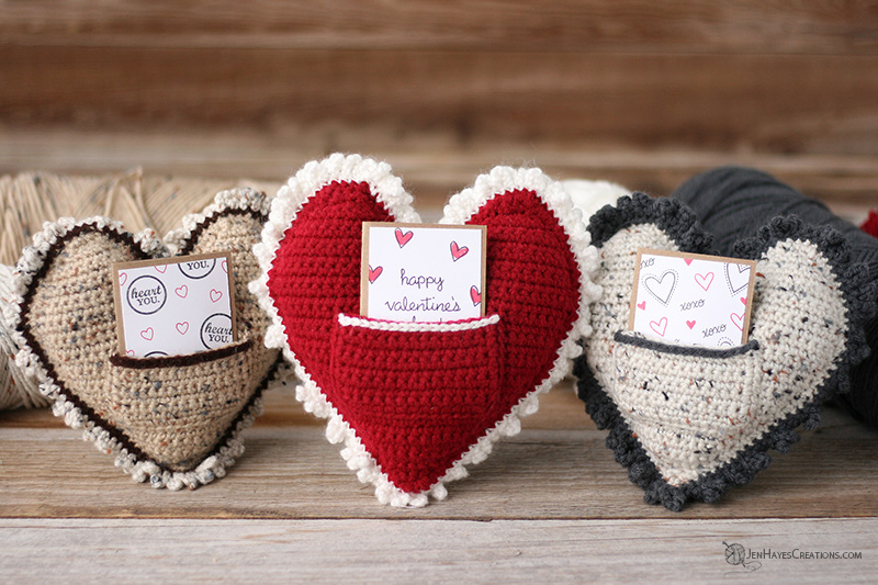 Free Crochet Heart Pillow Pattern - Jen Hayes Creations