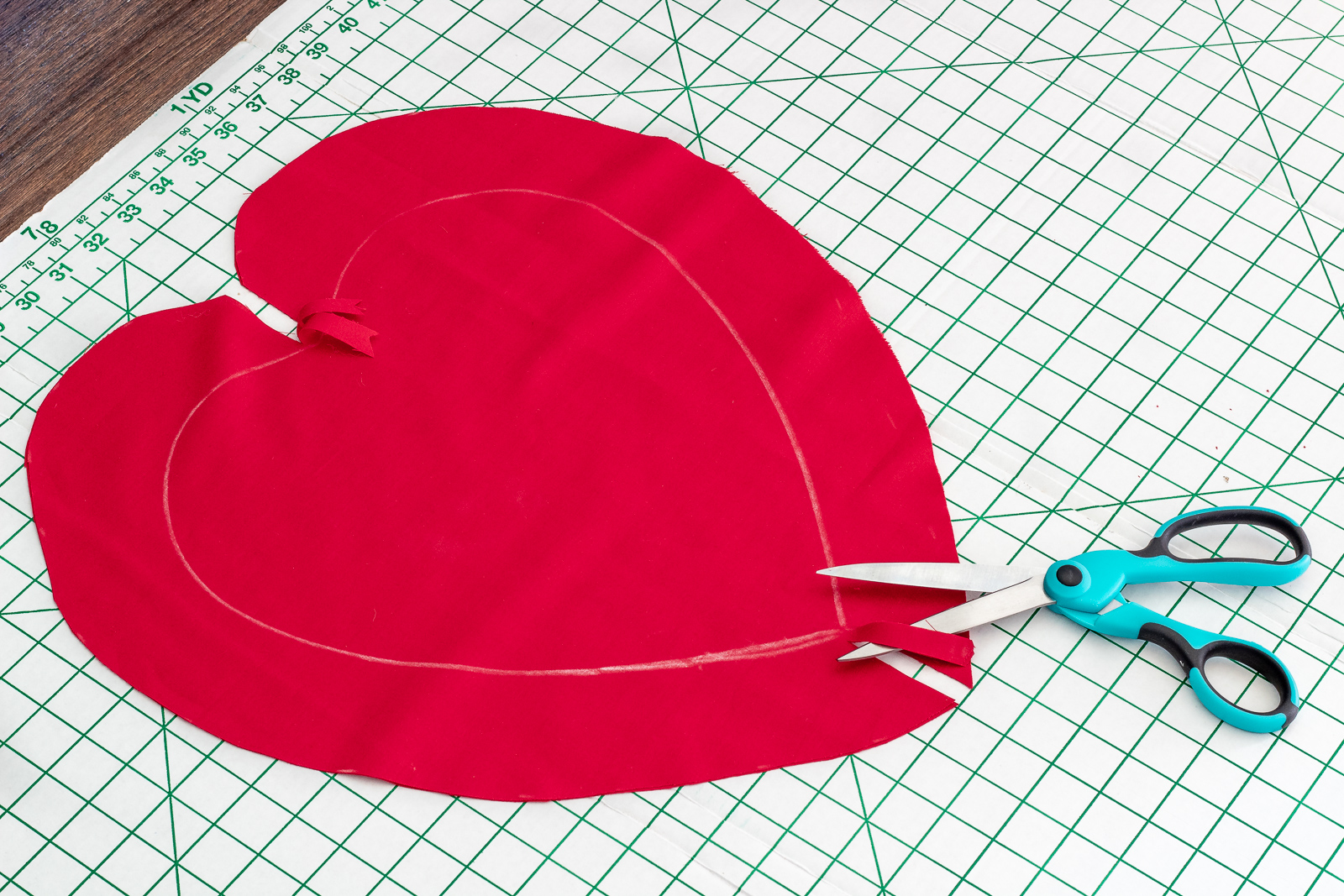 printable heart pillow pattern