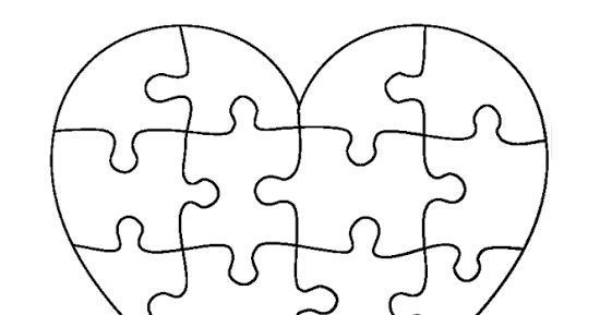 Free Heart Shaped Puzzle Template