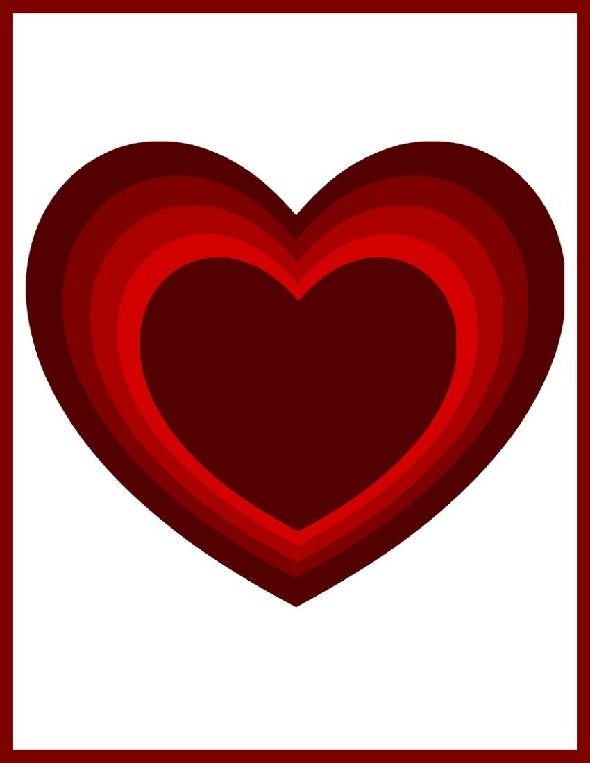 Ombre Valentine Heart Free Printable - SewLicious Home Decor