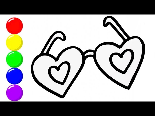 printable heart shaped glasses