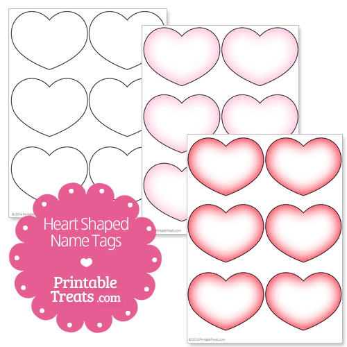printable heart shaped labels free