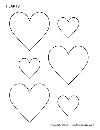 Hearts | Free Printable Templates &  Coloring Pages | FirstPalette.com