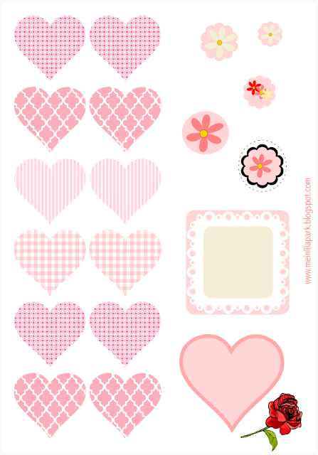 free digital heart scrapbooking embellishment + DIY tags - Herz ...