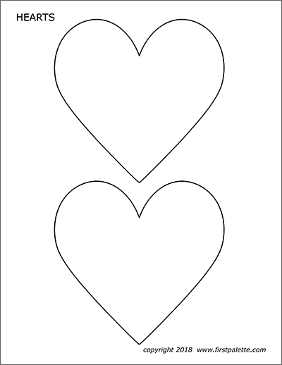 Hearts | Free Printable Templates &  Coloring Pages | FirstPalette.com