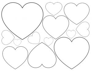Free Printable Heart Templates - 9 Large, Medium &  Small Stencils ...