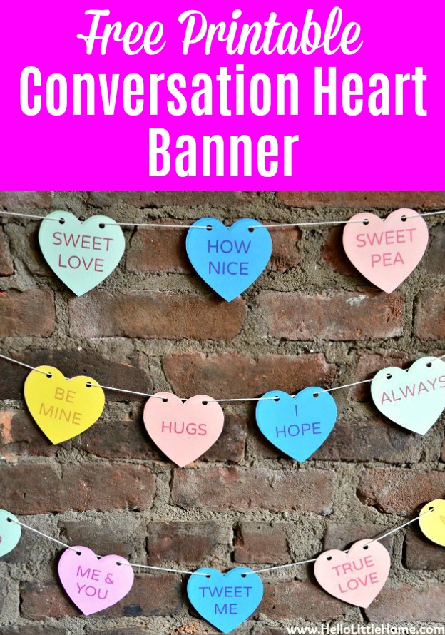 printable heart with banner