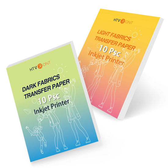 Heat Transfer Paper For Light T-Shirts - Inkjet, Easy Peel, Red Grid - 50 Sheets (8.5x11)
