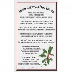 Christmas in Heaven Quote Digital Art Print Decor  