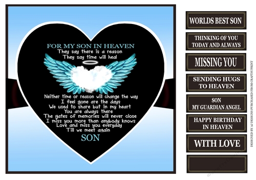 SON IN HEAVEN (CUSTOMER REQUEST) - CUP1224643_123820 | Craftsuprint