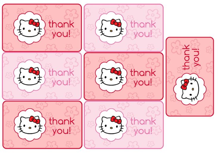 printable hello kitty thank you tags