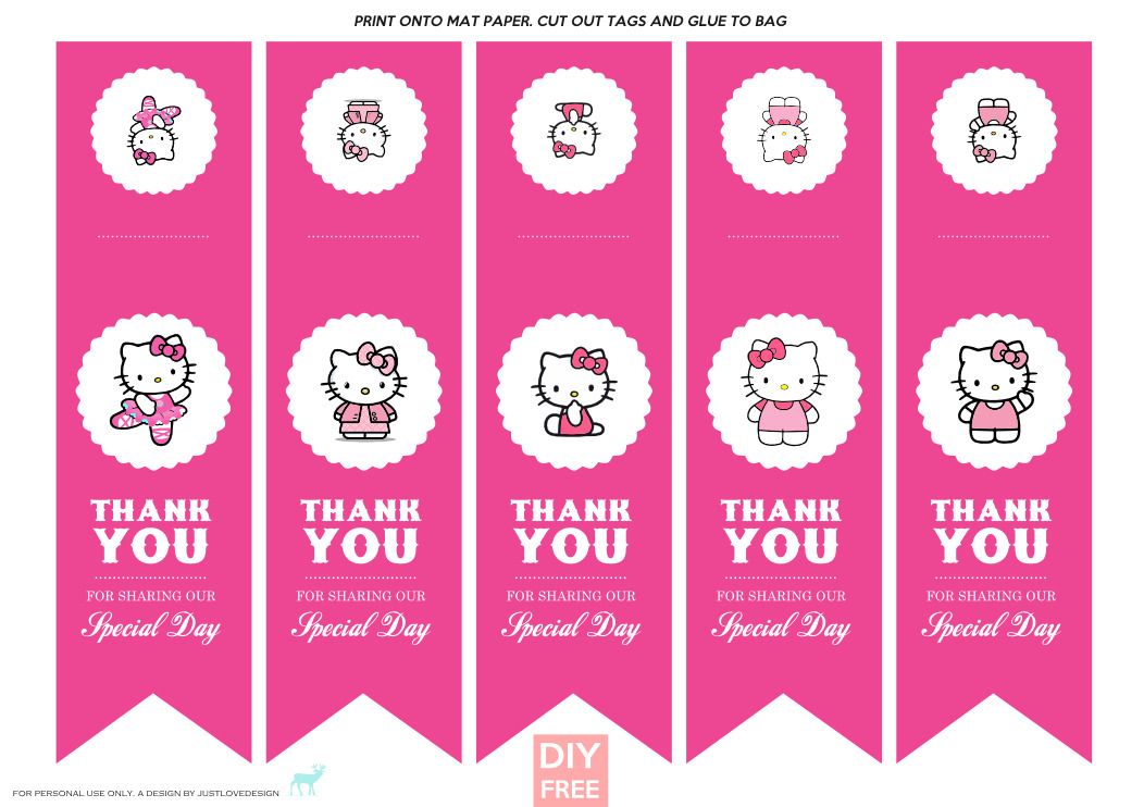 printable hello kitty thank you tags