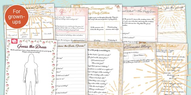 printable hen party games uk