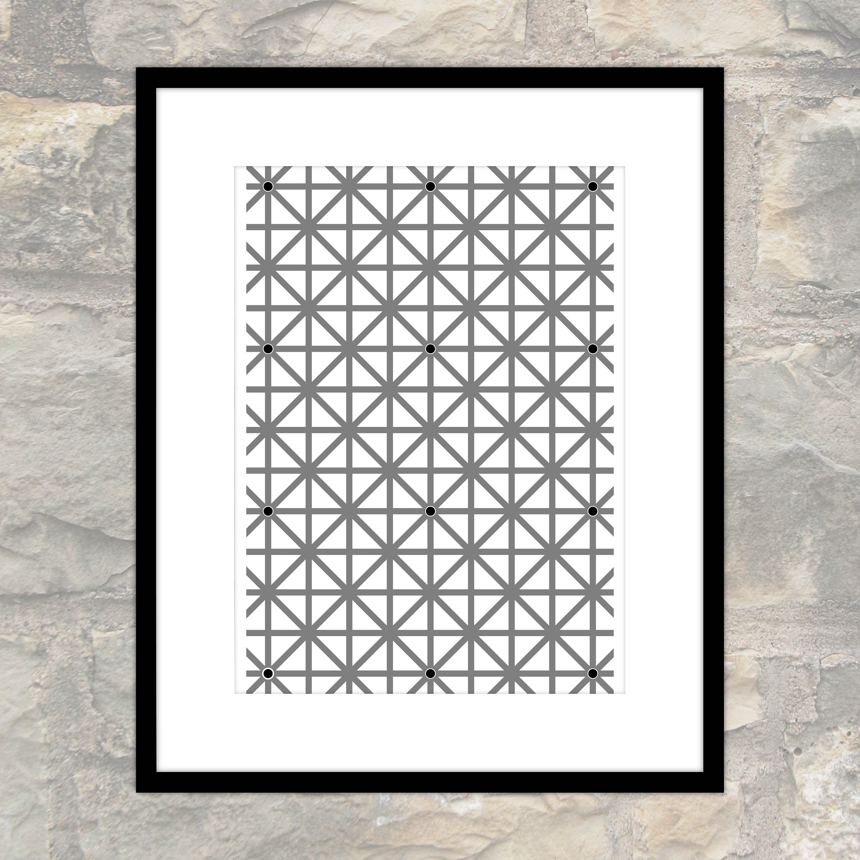 The Hermann Grid Dot Optical Illusion 12 Dot Illusion Optical ...