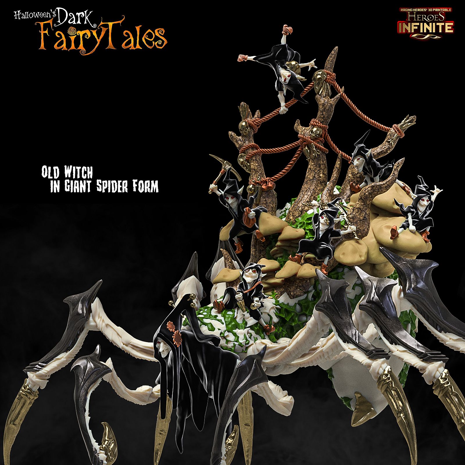 Old Witch In Giant Spider Form | Miniset.net - Miniatures ...
