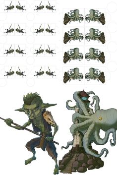 27 RPG Paper Tabeletop Monsters Tokens Miniatures Printable ideas ...