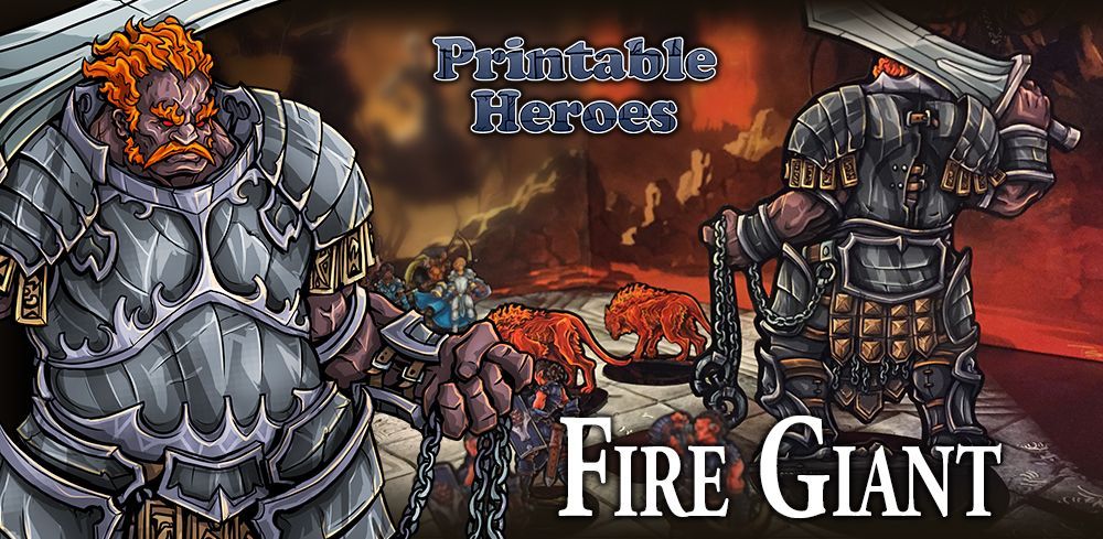The free version of this fire giant paper miniature is now ...