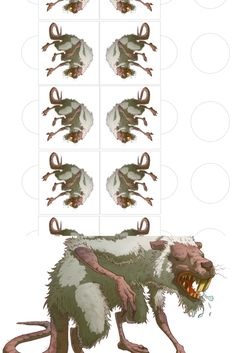 27 RPG Paper Tabeletop Monsters Tokens Miniatures Printable ideas ...