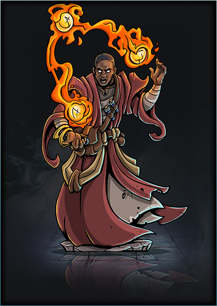 Human - Wizard - 02 mini (Printable Heroes, Heroes Party 01 ...
