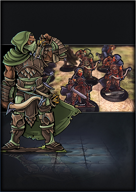Human - Bandit - Fighter - 01 mini (Printable Heroes, Bandit - Set ...