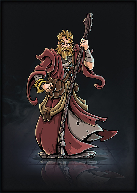 Human Wizard 01 mini (Printable Heroes, Heroes Party 01 ...