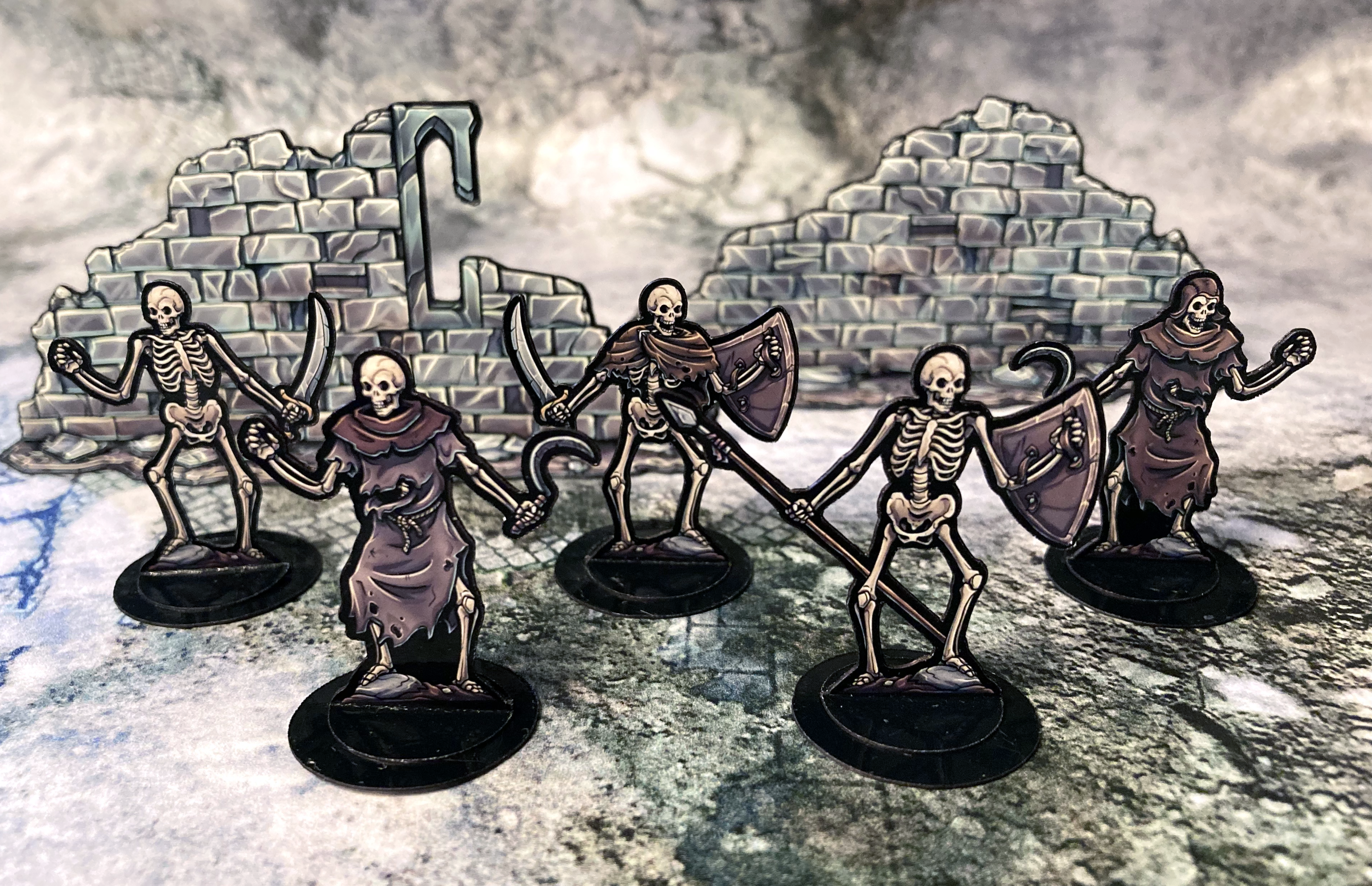 Experimenting with some Skeleton paper minis : r/frostgrave