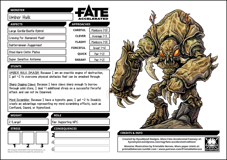 printable heroes umber hulk
