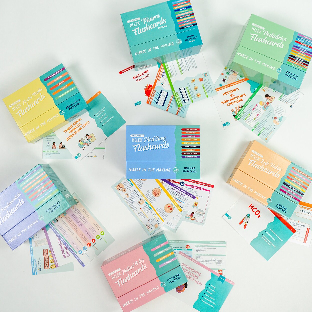 The Complete Nursing School Flashcard Pack  