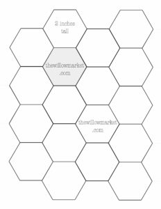 Hexagon Templates for Sewing a Hexie Quilt - 2 Inch, 2 1/2 Inch ...
