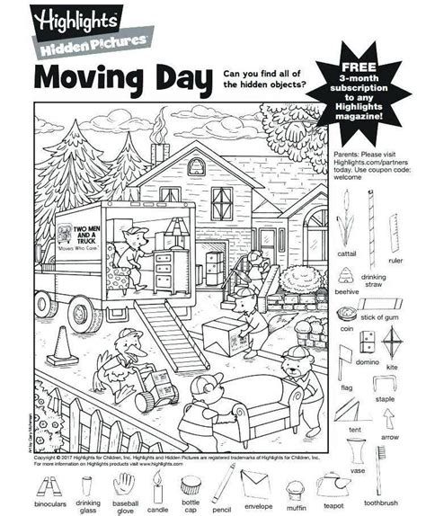 printable hidden pictures by highlights